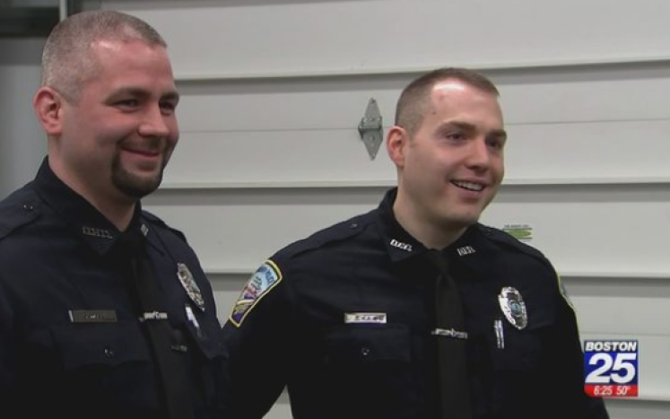 L to R: K9 Officer Stephen Hall, Officer Scott Kane