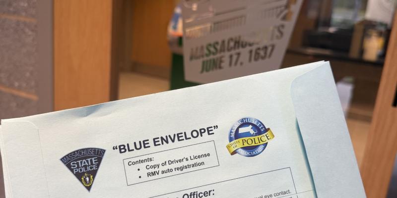 Duxbury Police Participates in the Blue Envelope Program Duxbury Police Participates in the Blue Envelope Program
